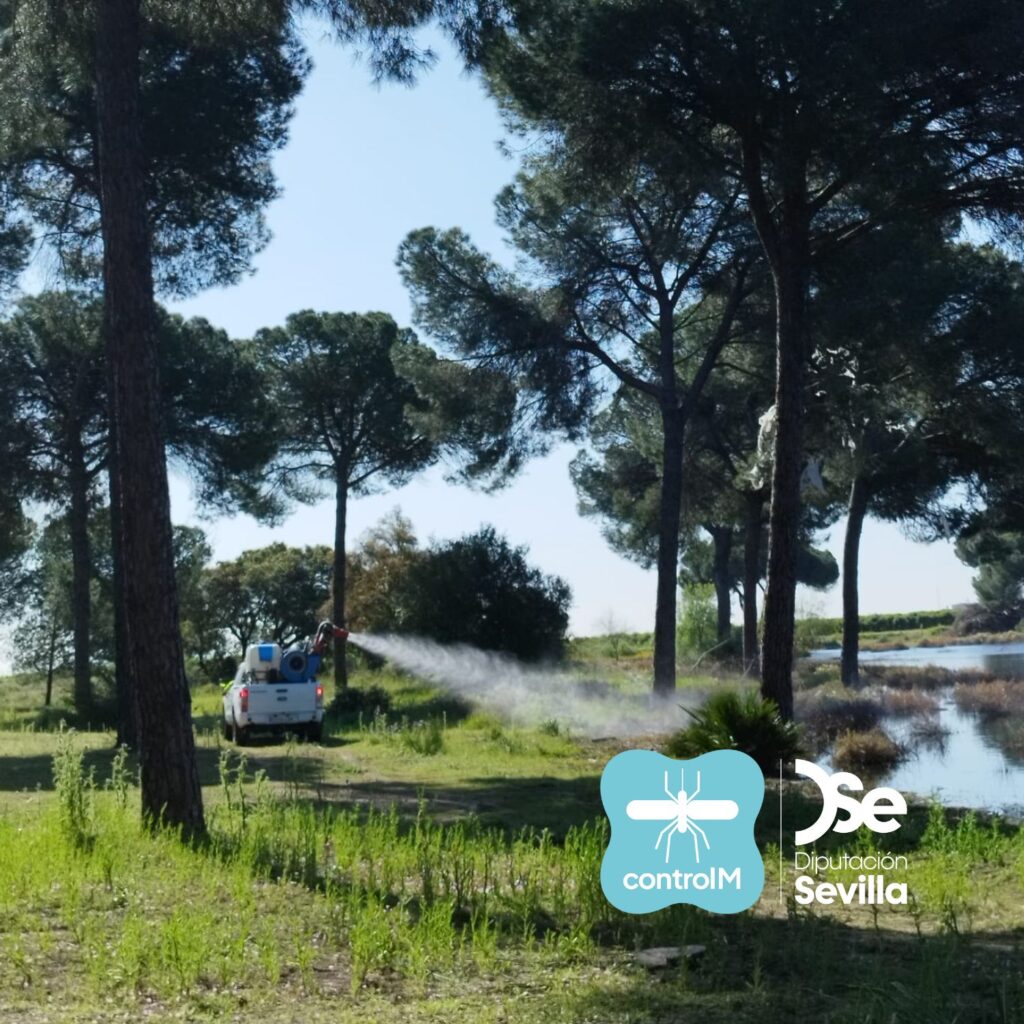 Aviso de tratamiento adulticida para el control de mosquitos transmisores del virus del Nilo en Villamanrique de la Condesa