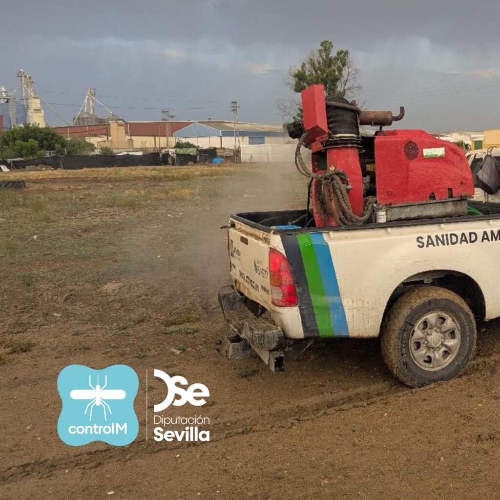 Aviso de tratamiento adulticida para el control de mosquitos transmisores del virus del Nilo occidental (VNO) en Aznalcázar, Sevilla