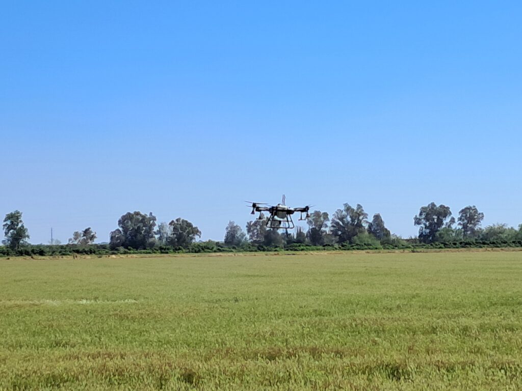 Aviso de tratamiento larvicida aéreo con dron para el control de mosquitos transmisores del virus del Nilo en Villamanrique de la Condesa